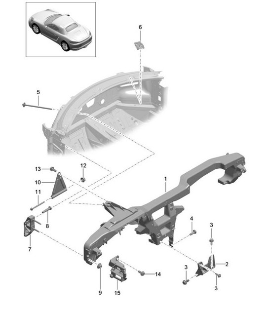 Diagram 809-015 Porsche 9YA Cayenne V6 3.0L Petrol 340Hp 2018-23 