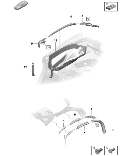Diagram 811-017 Porsche 开曼 S 3.4L 987C 2005-08  车身
