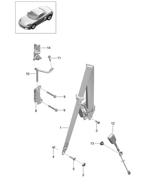 Diagram 812-000 Porsche 卡宴 S 4.5L V8 2003 年>>  车身