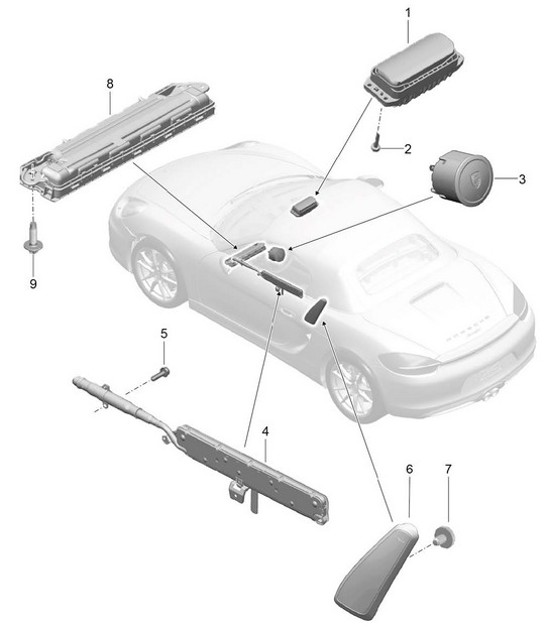 Diagram 812-050 Porsche 356 (1950-1965) Carrosserie