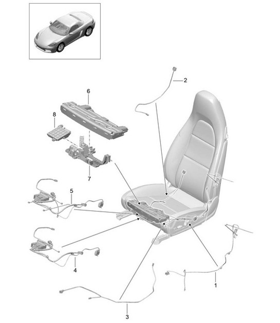 Diagram 817-010 Porsche 958 Cayenne V6 3.0L Diesel 245HP 2010-17 Body