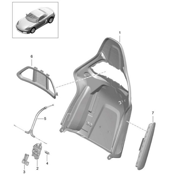 Diagram 817-066 Porsche Macan (95B) MK1 (2014-2018) Carrosserie