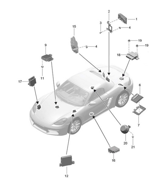 Diagram 901-003 Porsche 918 Spyder 2014-2015 