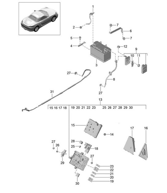 Diagram 902-006 Porsche Cayenne 3.6L 2007>> Electrical equipment
