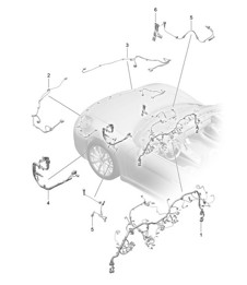 Faisceau de câblage / tableau de bord / Garniture / Direction / Différentiel de pont avant 718 (982) Boxster 2017>>