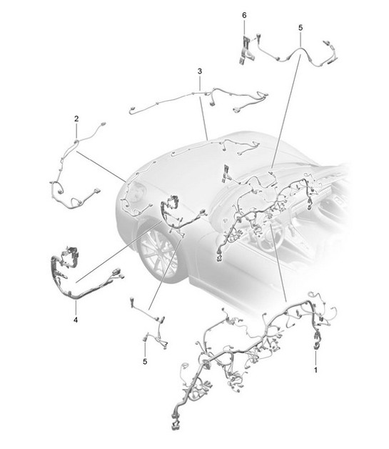 Diagram 902-011 Porsche Panamera S V8 4.8L Electrical equipment