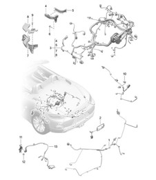 Cablaggi elettrici / Assetto / Motore / Cambio / Asse posteriore 718 (982) Boxster 2017>>