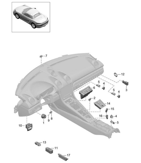 Diagram 903-005 Porsche 911 1975-1977 3.0L 涡轮增压（930） 电子设备