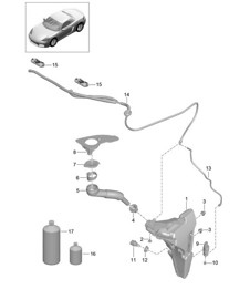 Windscreen washer system 718 (982) Boxster 2017>>