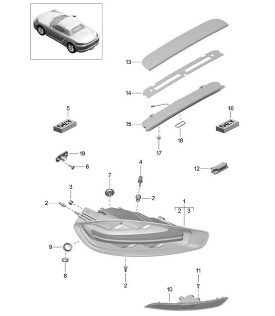 Diagram 905-005 Porsche Cayenne Turbo 4.5L 2003>> Materiale elettrico