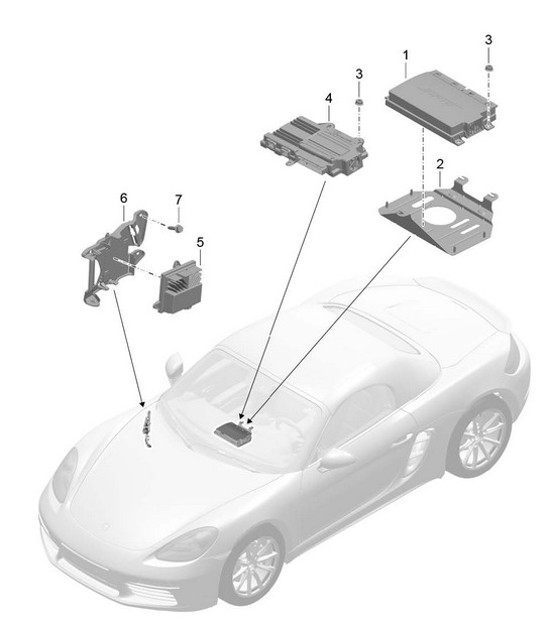Diagram 911-010 Porsche 914 (1970-1976) Materiale elettrico
