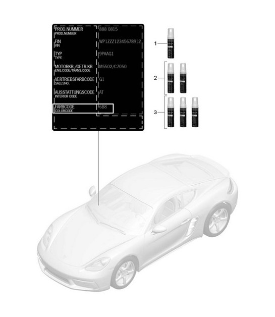Diagram 004-000 Porsche 997 (911) MK2 2009-2012 Accessoires et autres 