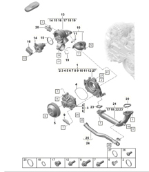 Coolant pump 718C (982C) Cayman  GTS 4.0L 2017>>