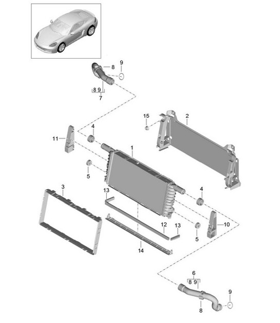 Diagram 105-017 Porsche 996 GT2 2001-05 引擎