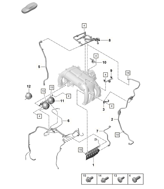 Diagram 107-016 Porsche 928GTS 5.4L 1992-95 