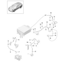 Conduite de commande / Pression de suralimentation / Pompe à liquide de refroidissement / Vanne by-pass 718C (982C) Cayman 2017&gt;&gt;