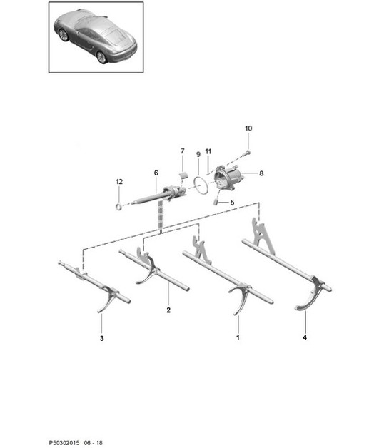 Diagram 302-015 Porsche Boxster 986/987/981 (1997-2016) Transmission