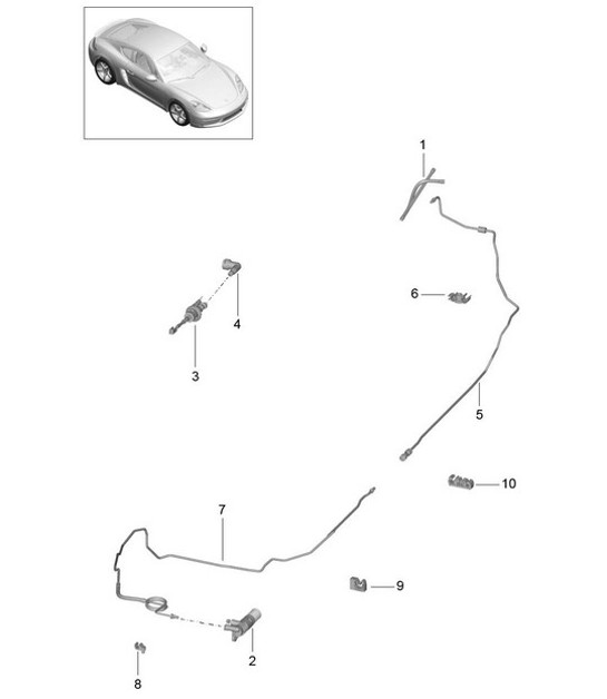 Diagram 703-000 Porsche 开曼718C(982C)2017>> 手柄系统、踏板组 