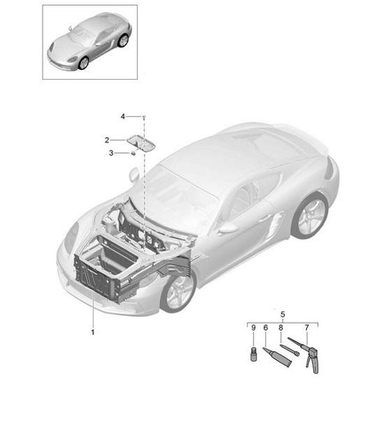 Diagram 801-005 Porsche 992 Targa 4 GTS 3,6 L 
