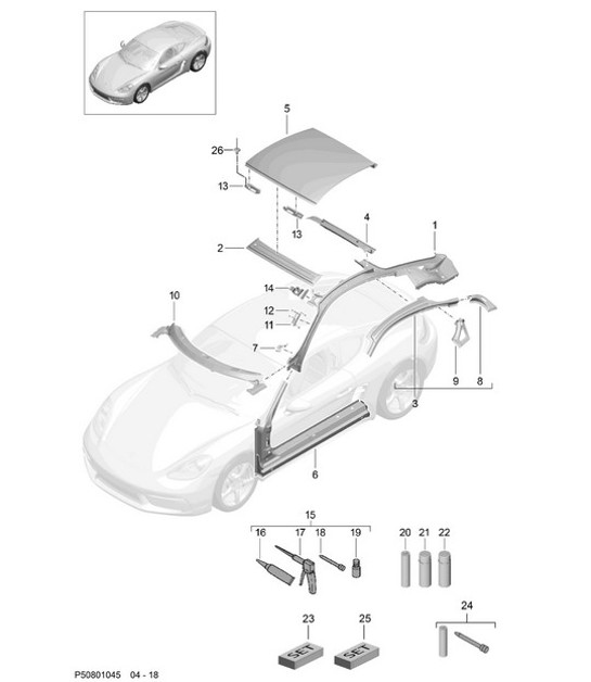 Diagram 801-045 Porsche 928GTS 5.4L 1992-95 
