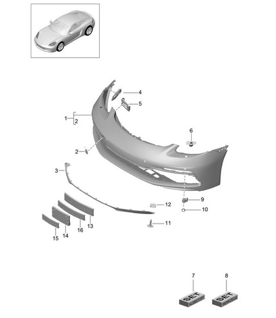 Diagram 802-003 Porsche 卡宴 S V6 2.9L 汽油 440Hp 