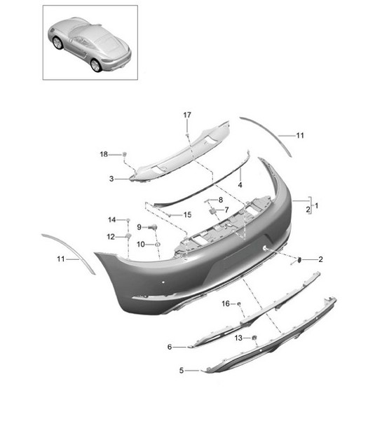 Diagram 802-020 Porsche Cayenne 9PA1 (957) 2007-2010 Body