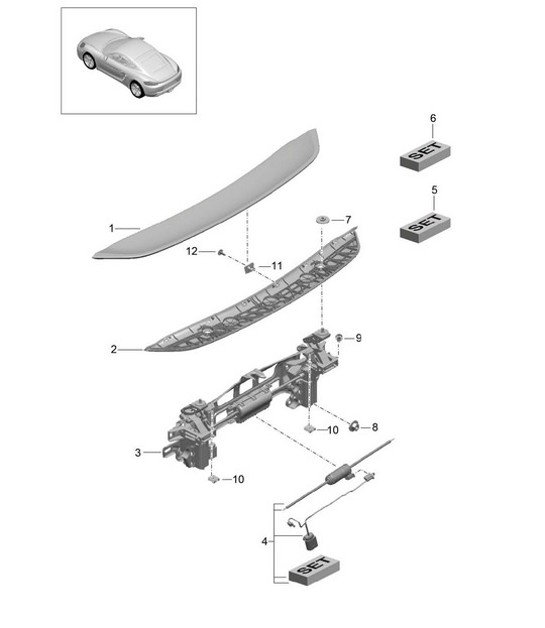 Diagram 803-007 Porsche Cayman 718 (982) 2017>> Carrosserie