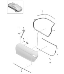 Guarnizione e rivestimento porta 718C (982C) Cayman 2017&gt;&gt;