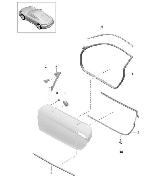 Diagram 804-010 Porsche 卡宴 S/GTS 4.8L 2007>>  车身