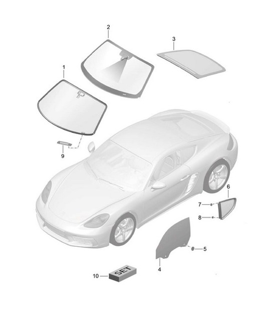 Diagram 805-000 Porsche Cayenne Turbo / Turbo S 4.8L 2007>> Carrozzeria
