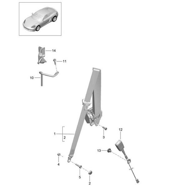 Diagram 812-000 Porsche Taycan 4S 运动轿车 