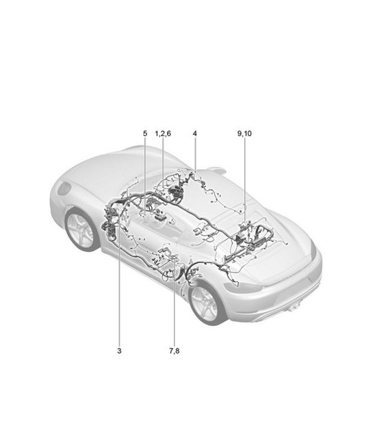 Diagram 902-060 Porsche 964 (911) RS 3.6L 1991-93 Electrical equipment