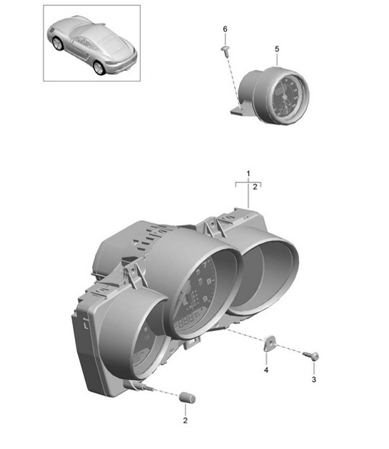 Diagram 906-020 Porsche 356 1950-55 Equipo eléctrico