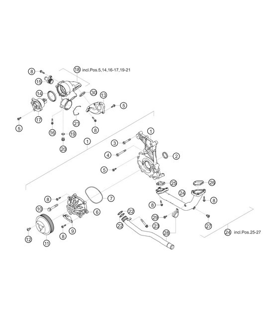 Diagram 1.1-12 Porsche Panamera GTS V8 4.8L Motor