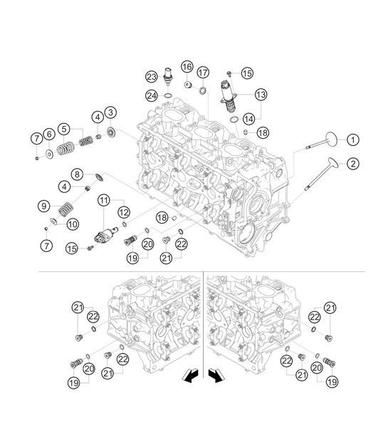 Diagram 1.1-06 Porsche Boxster 986/987/981 (1997-2016) Engine