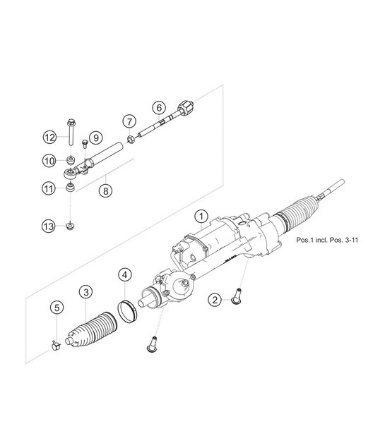 Diagram 4.4-06 Porsche Cayenne S V8 4.8L Petrol 400HP Front Axle, Steering 