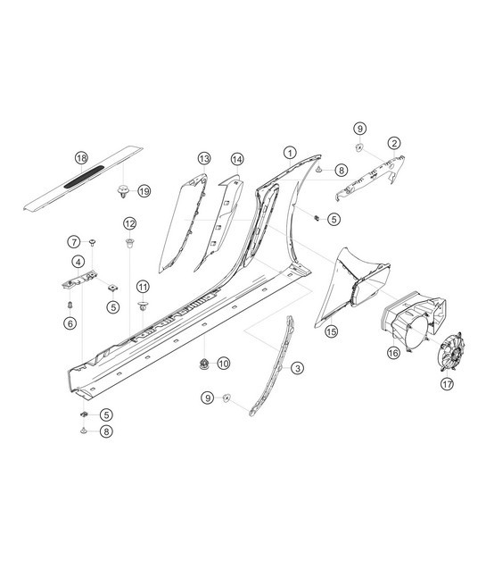 Diagram 8.8-12 Porsche Cayenne S V8 4.8L Petrol 400HP Body