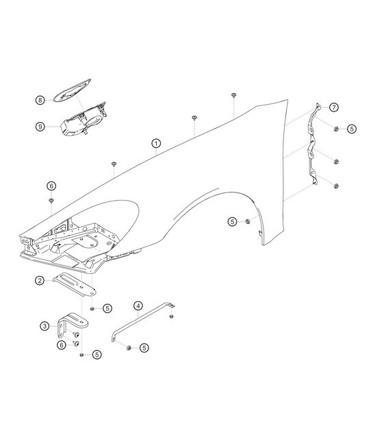 Diagram 8.8-07 Porsche 开曼 S 3.4L 981 2013-16  车身