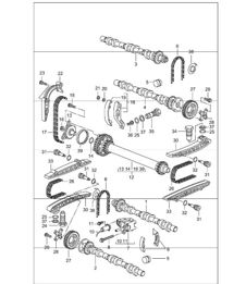 camshaft driving mechanism 986 Boxster 1997-04