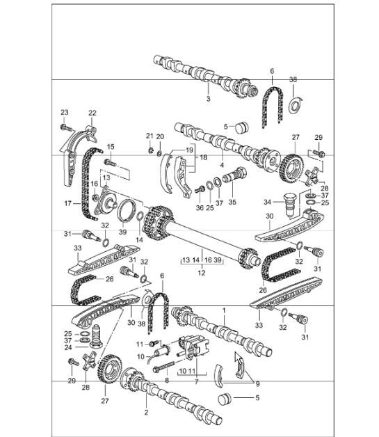 Diagram 103-10 Porsche Boxster 986/987/981（1997 年 - 2016 年） 引擎