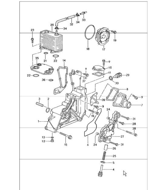 Diagram 104-00 Porsche 911/912 (1965-1989) Motor