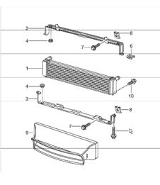 radiator centre 986 Boxster S 3.2L (M008) 2000 ONWARDS