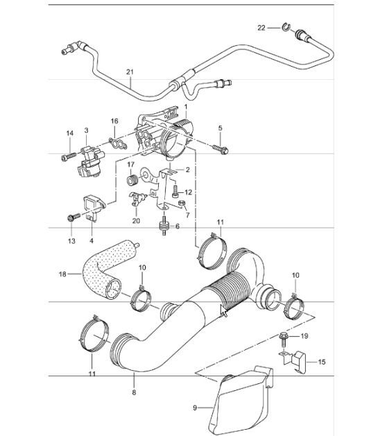 Diagram 107-00 Porsche Panamera Turbo S E-Hybrid V8 4.0L 