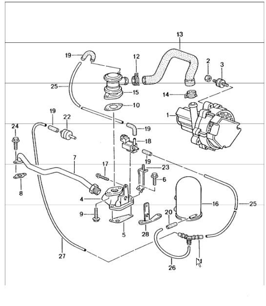 Diagram 108-06 Porsche 卡宴 3.2L V6 2003 年>> 引擎
