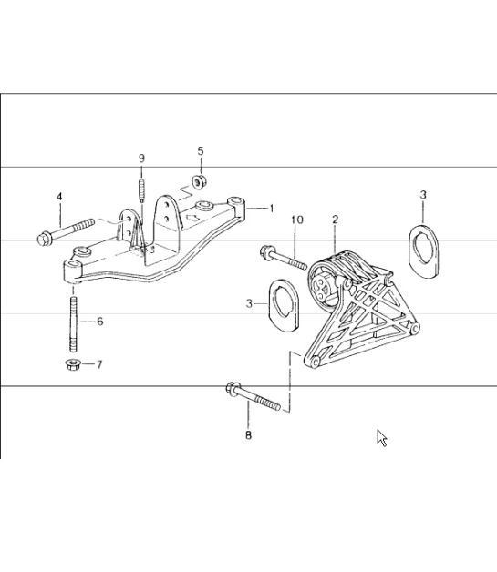 Diagram 109-00 Porsche 964 (911) (1989-1994) Moteur