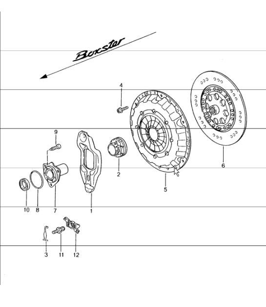Diagram 301-00 Porsche Cayman S 3.4L 987C 2005-08 Trasmissione