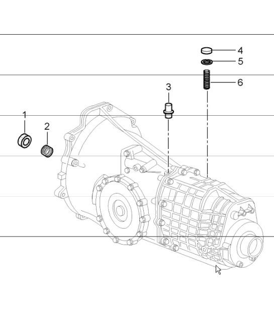 Diagram 302-06 Porsche Boxster 986/987/981 (1997-2016) Transmission
