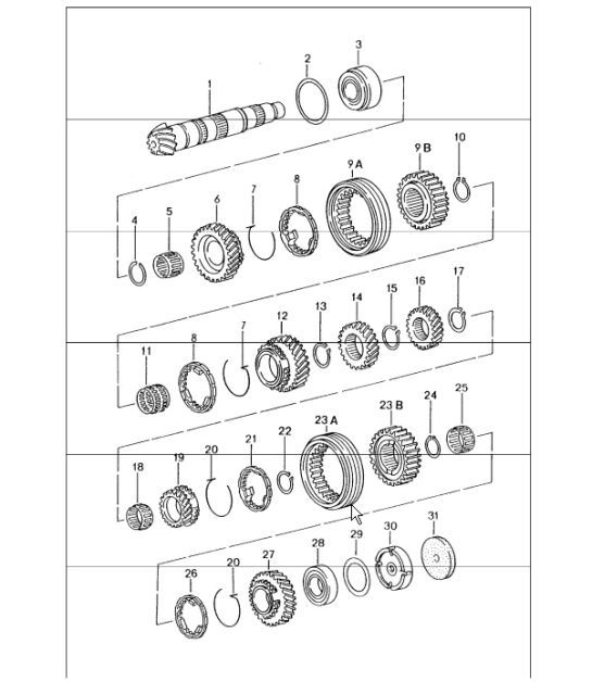 Diagram 303-05 Porsche 997（911）MK1 2005-2008 传播