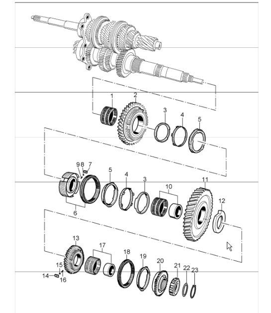 Diagram 303-07 Porsche Cayenne Turbo / Turbo S 4.8L 2007>> Transmission