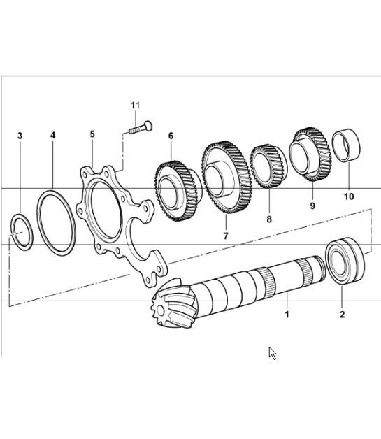 Diagram 303-08 Porsche Boxster 986/987/981 (1997-2016) Trasmissione